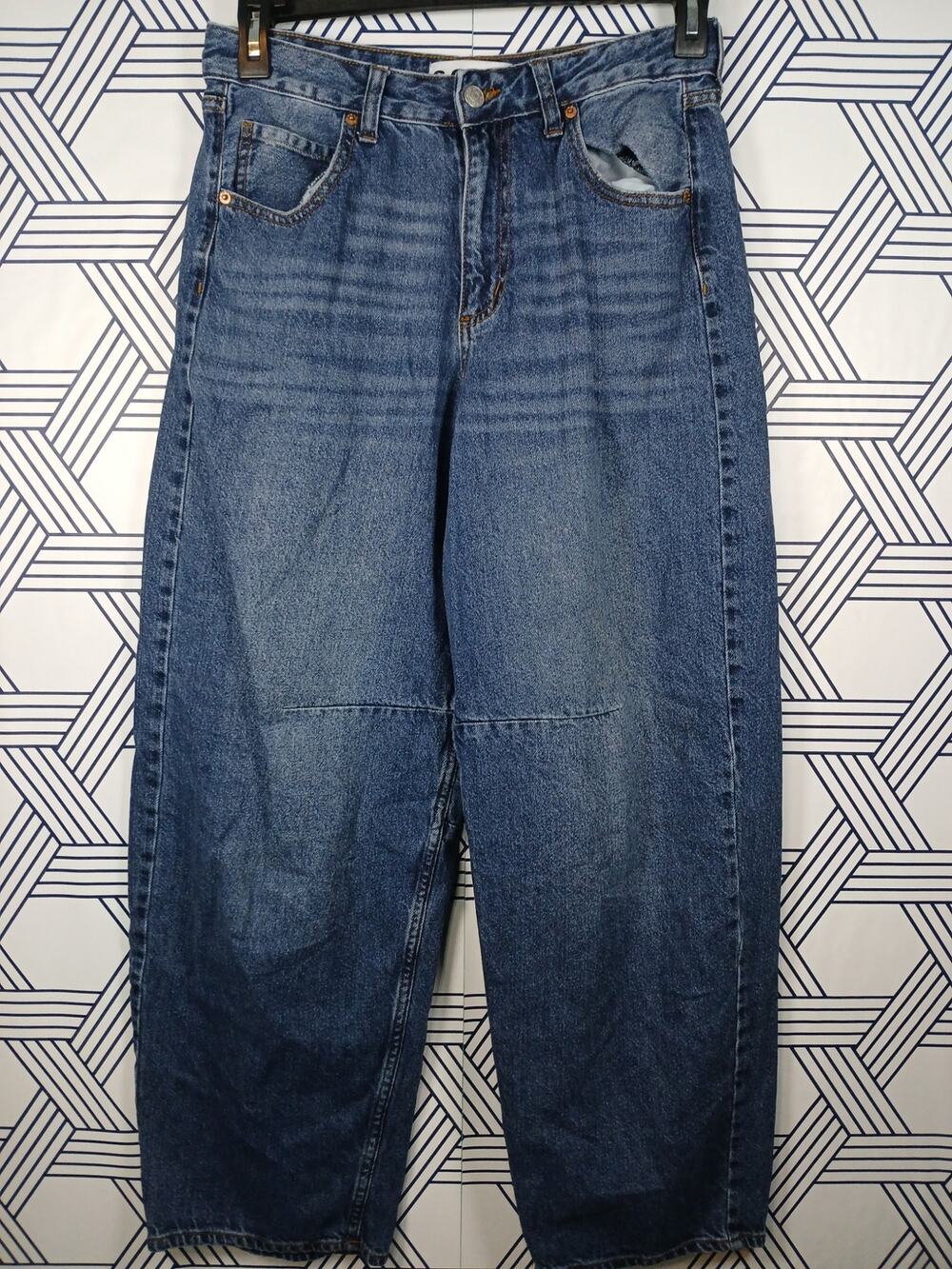Song Womens Barrel Leg Jeans Size 7 High Rise